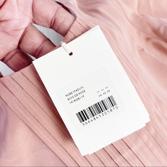Sezane Women's Robe Maelys Dress in Rose Pink Size 12 NEW - Picture 3 of 6
